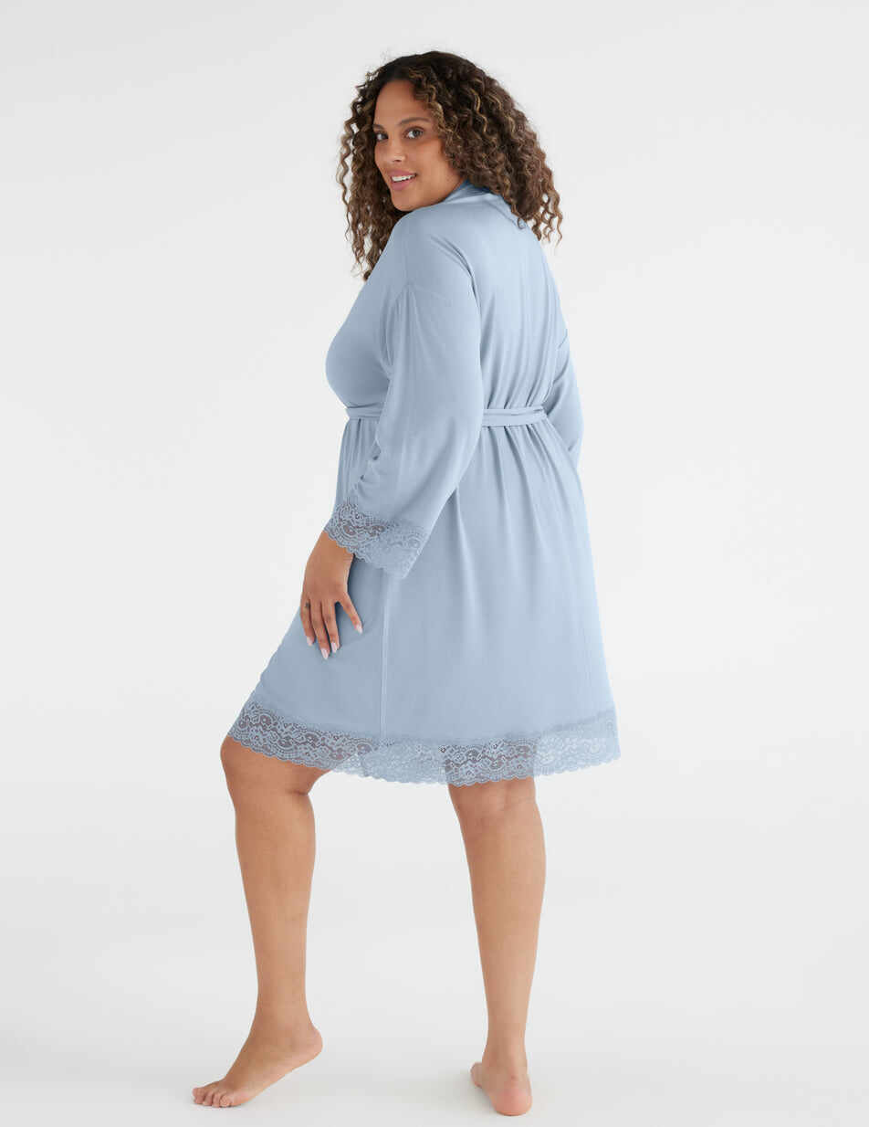 Lace Trim Robe