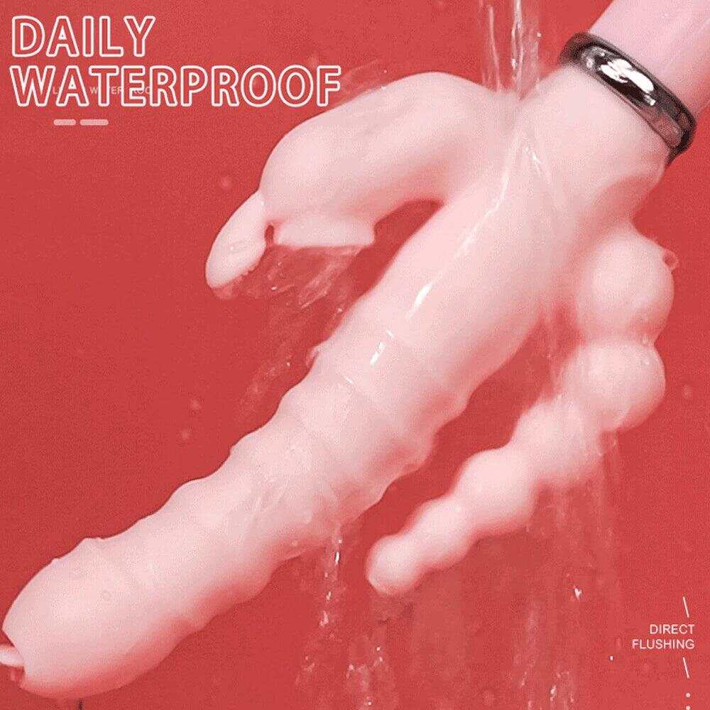3-in-1 Dildo Vibrator – Tongue Licking, G-Spot & Clit Stimulator