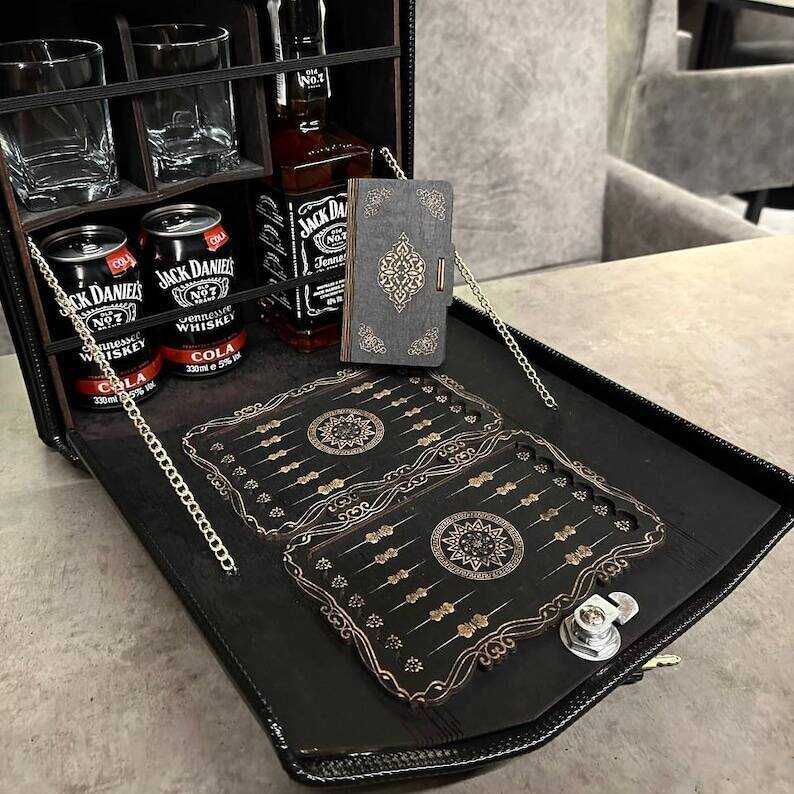 10 L Custom Jerry Can Mini Bar For a Gift, Chess Set Present For The Travel, Custom Fuel Bar, Personalized Mini Bar, Birthday Gift For Him