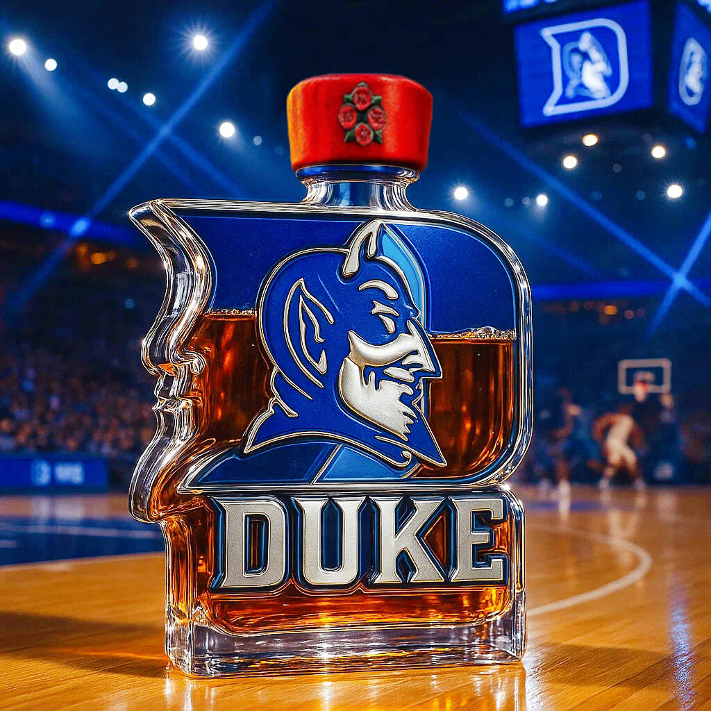 Duke Blue Devils Whiskey Bottle