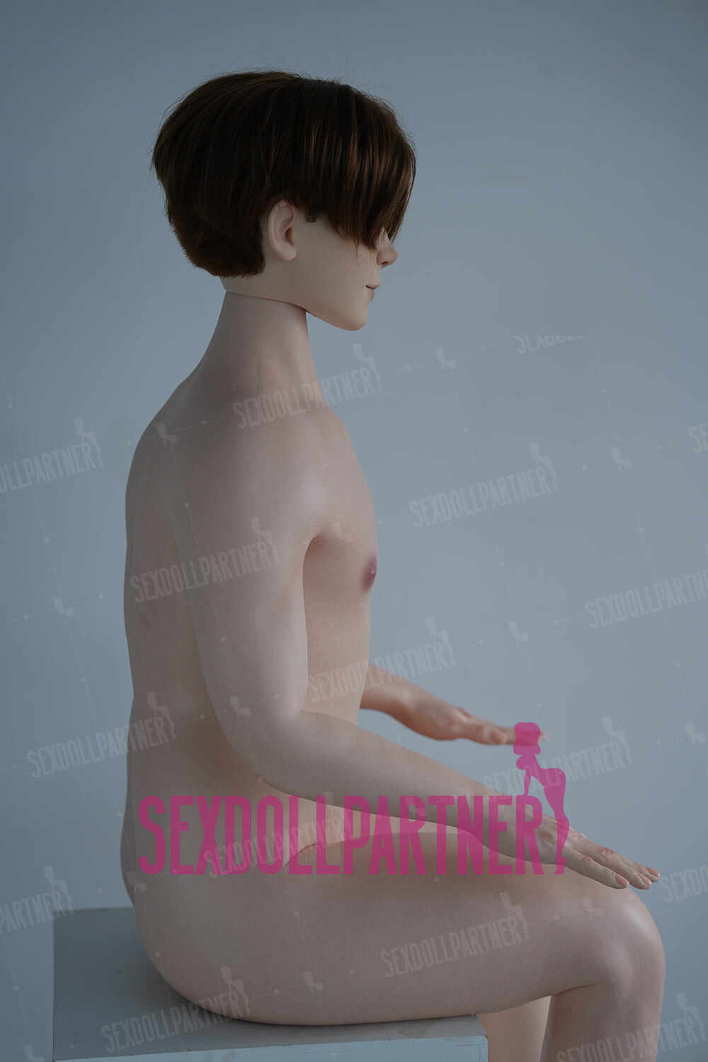 Andrew 5ft25/ 160cm L1 Head Full Silicone Cute Femboy Real-Size Male Sex Doll With Auto-thrusting Dildo