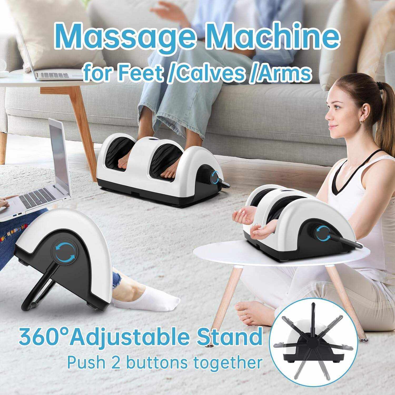 TiSSCARE Shiatsu Massage Foot Massager Machine - Improves Blood Flow Circulation, Deep Kneading & Tissue with Heat/Remote, Neuropathy, Plantar Fasciitis, Diabetics, Pain Relief