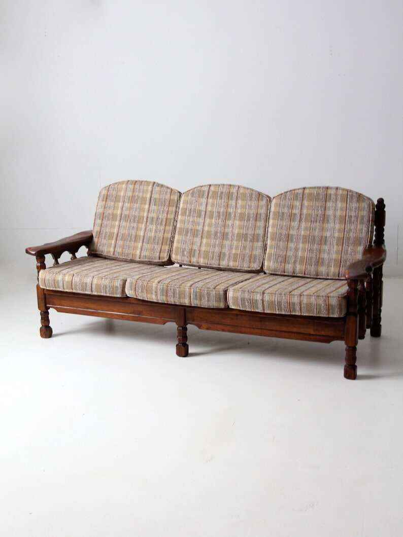 vintage lodge style rustic couch