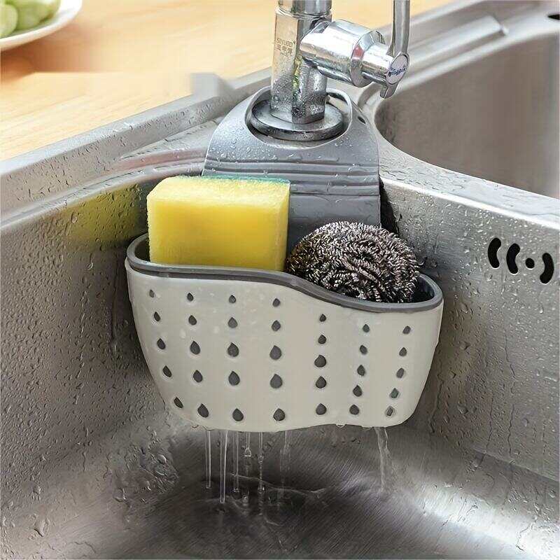 1pc Kitchen Sink Hanging Bag - Organize Your Drain, Faucet, and Dish Cloths with this Convenient Storage Solution