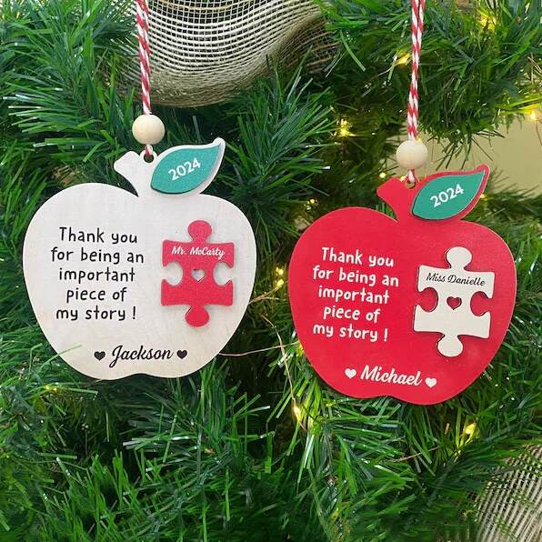 Teacher Appreciation Christmas Ornaments
