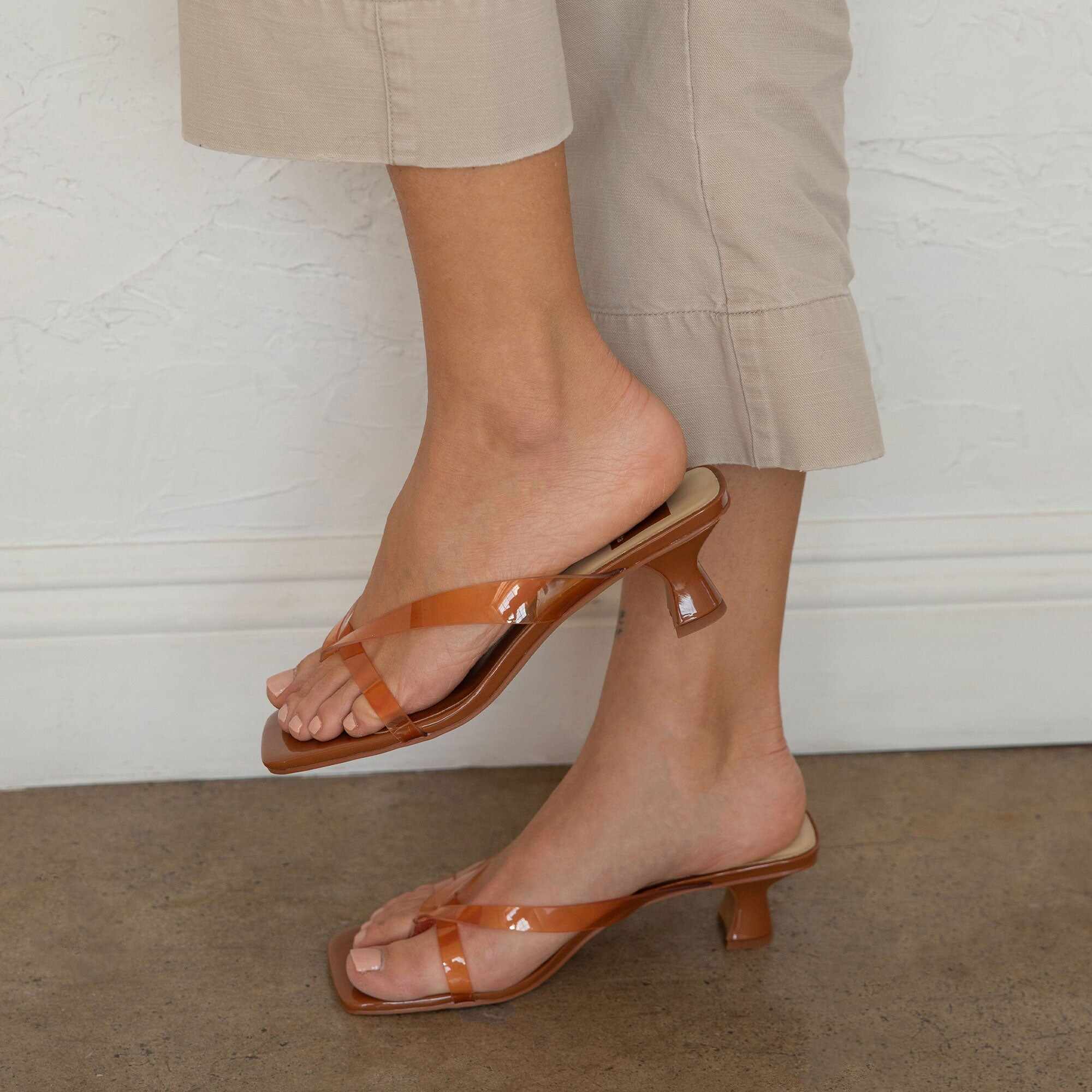 BREVEL VINYL HEELS WHISKEY JELLY