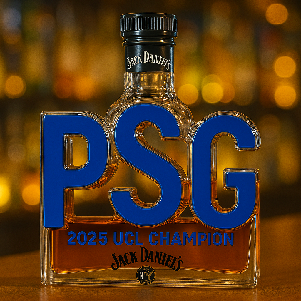 Paris Saint-Germain 2025 UCL Champion Whisky Bottle