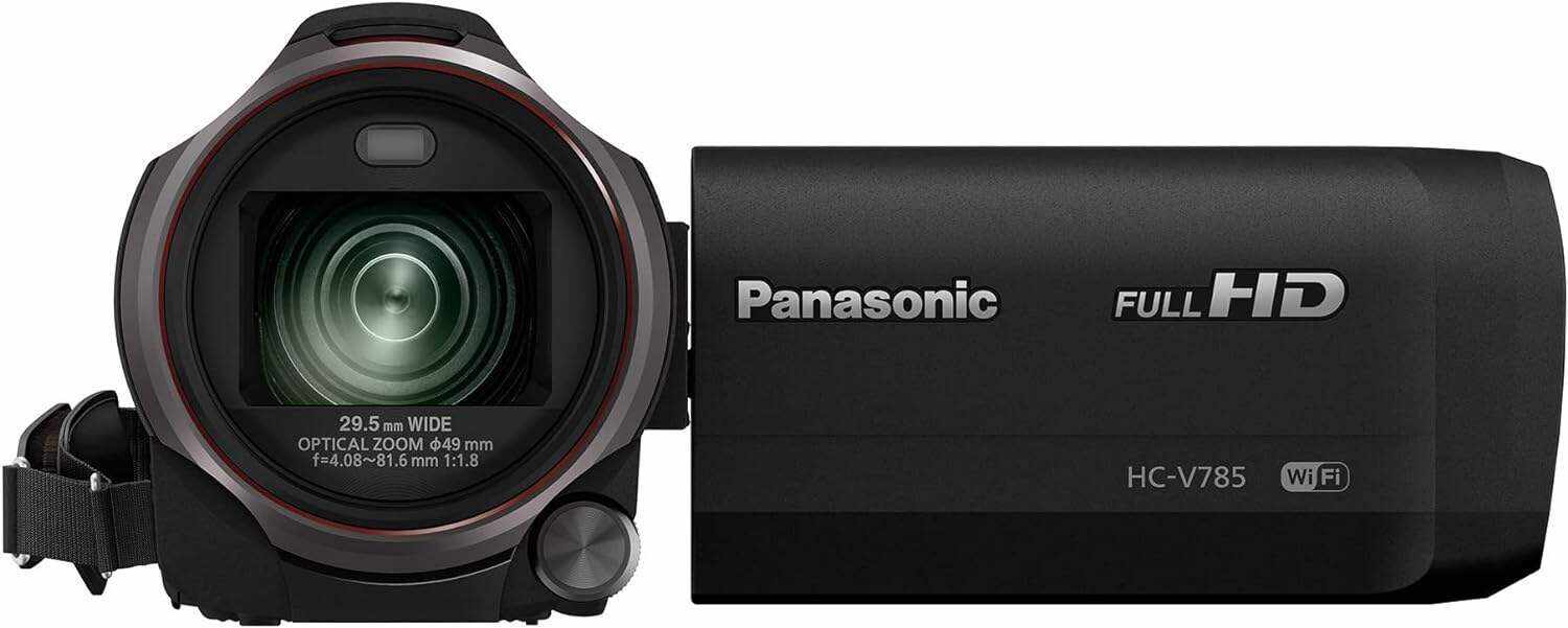 Panasonic Full HD Video Camera Camcorder HC-V180K, 50X Optical Zoom, 1/5.8-Inch BSI Sensor, Touch Enabled 2.7-Inch LCD Display (Black)