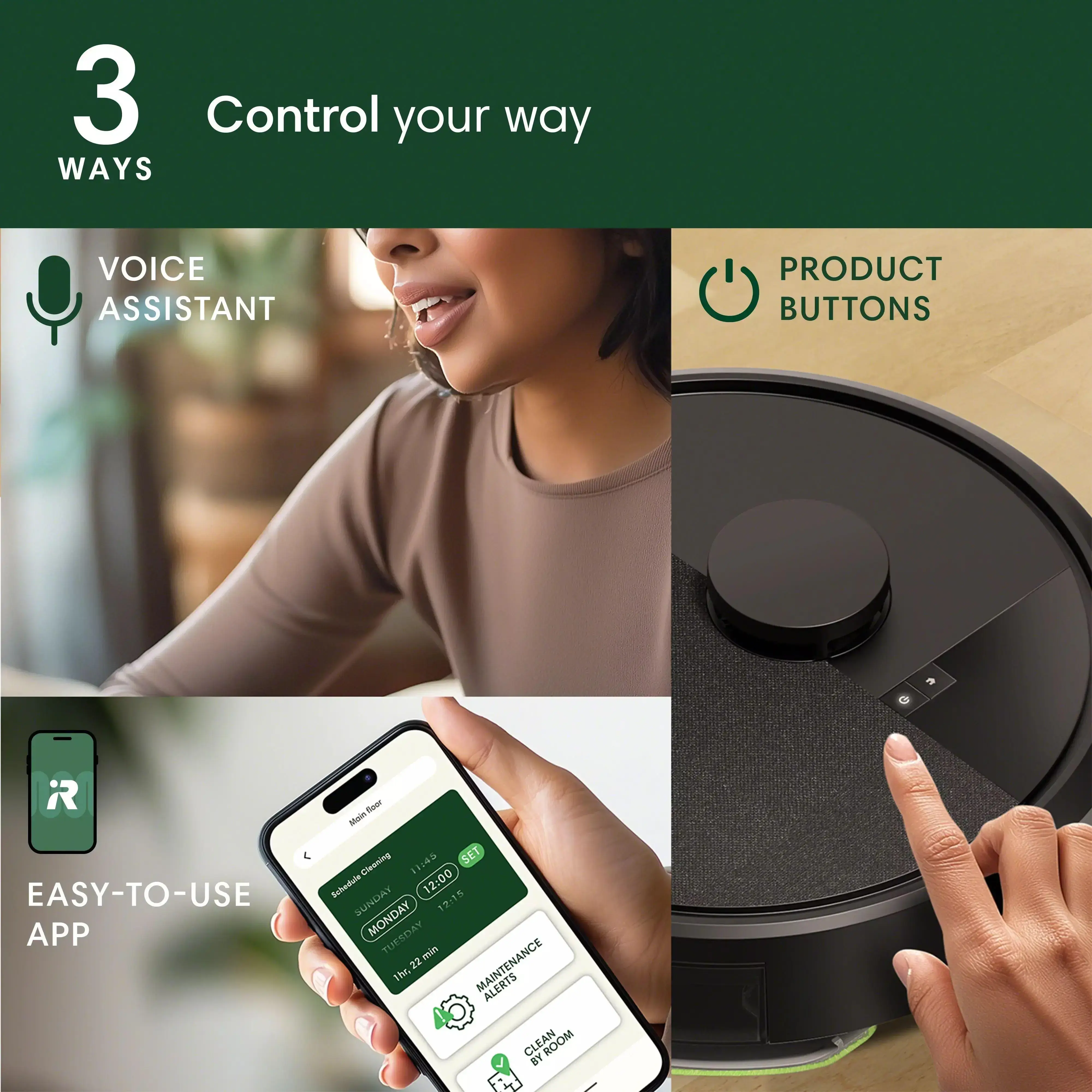 105 Combo Robot Vacuum & Mop – 70X Suction, 2x Deeper Scrubbing, ClearView™ LiDAR Navigation with Auto Carpet Detection for Effortless 4-Stage Everyday Cleaning