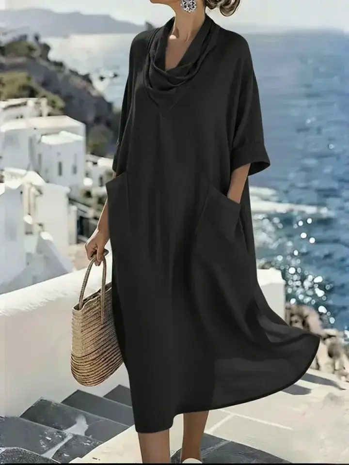 🔥Summer Arrivals🌟Women's Linen And Cotton Pocket Dress