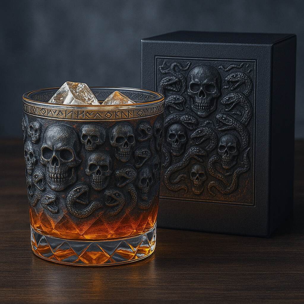 Venom & Bones Whiskey Glass