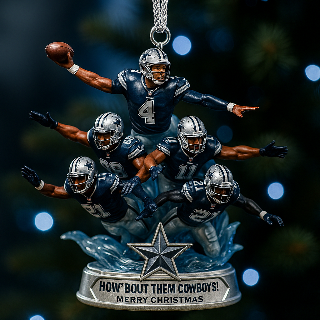 🏈 HOW ’BOUT THEM COWBOYS! Merry Christmas Ornament 2025 🎄