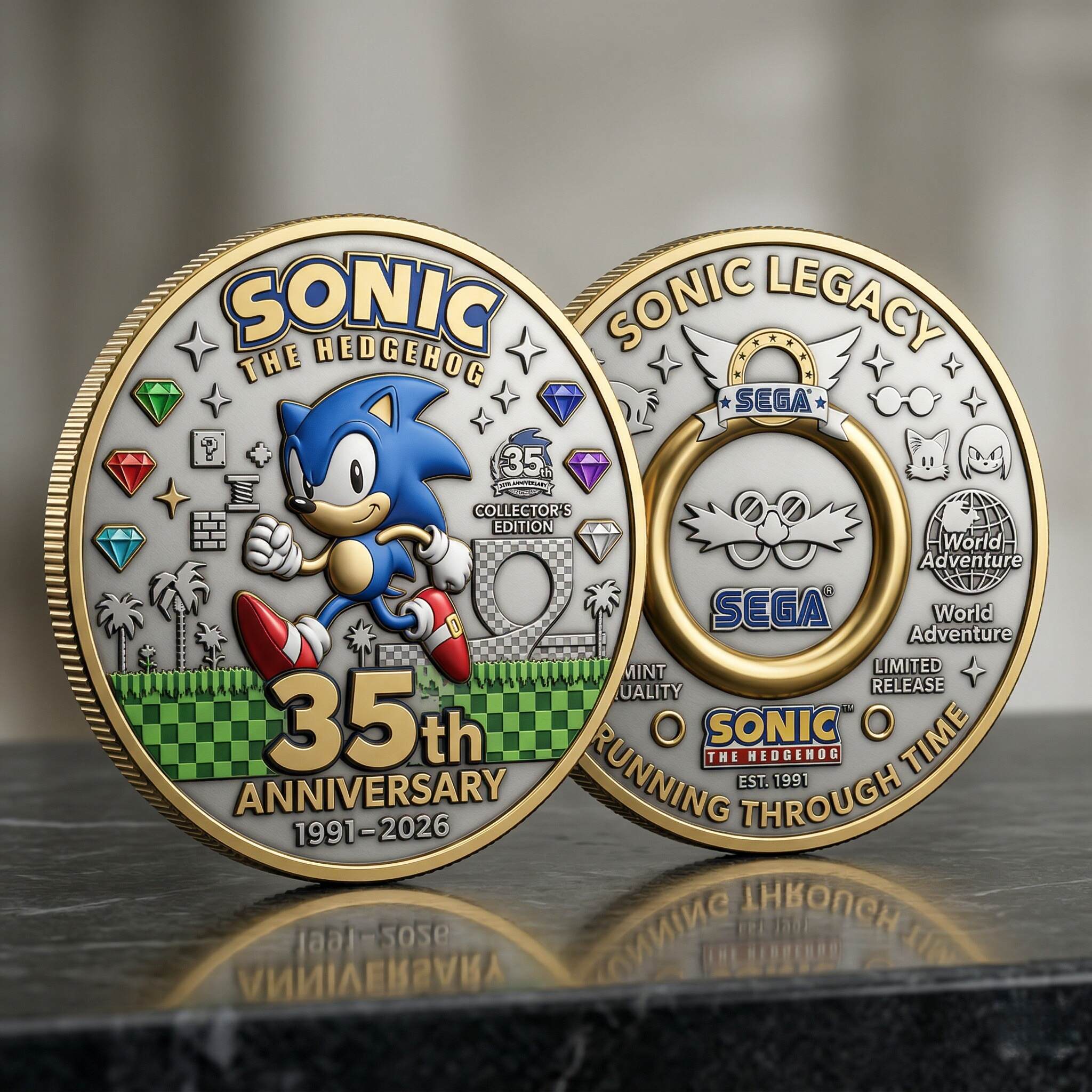 Sonic 35th Anniversary Legacy Coin