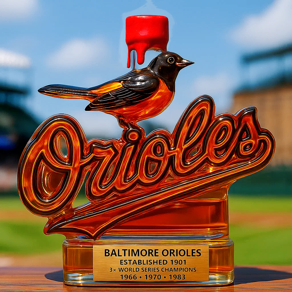 Baltimore Orioles Whiskey Bottle