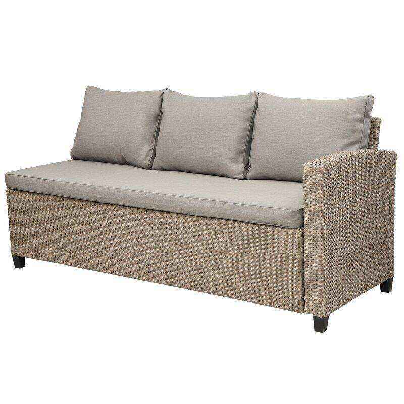 Bradyn Wicker/Rattan 7 - Person Seating Group with Cushions