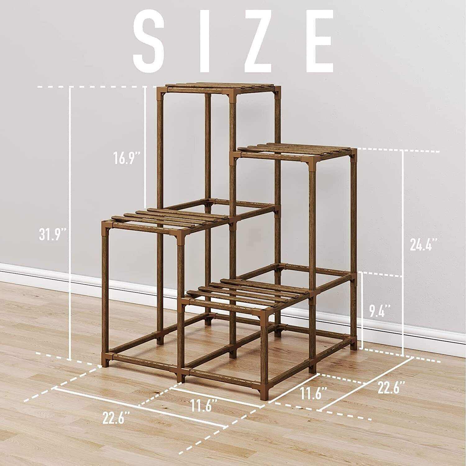 Plant stand indoor plant stand wooden outdoor multi-layer plant stand