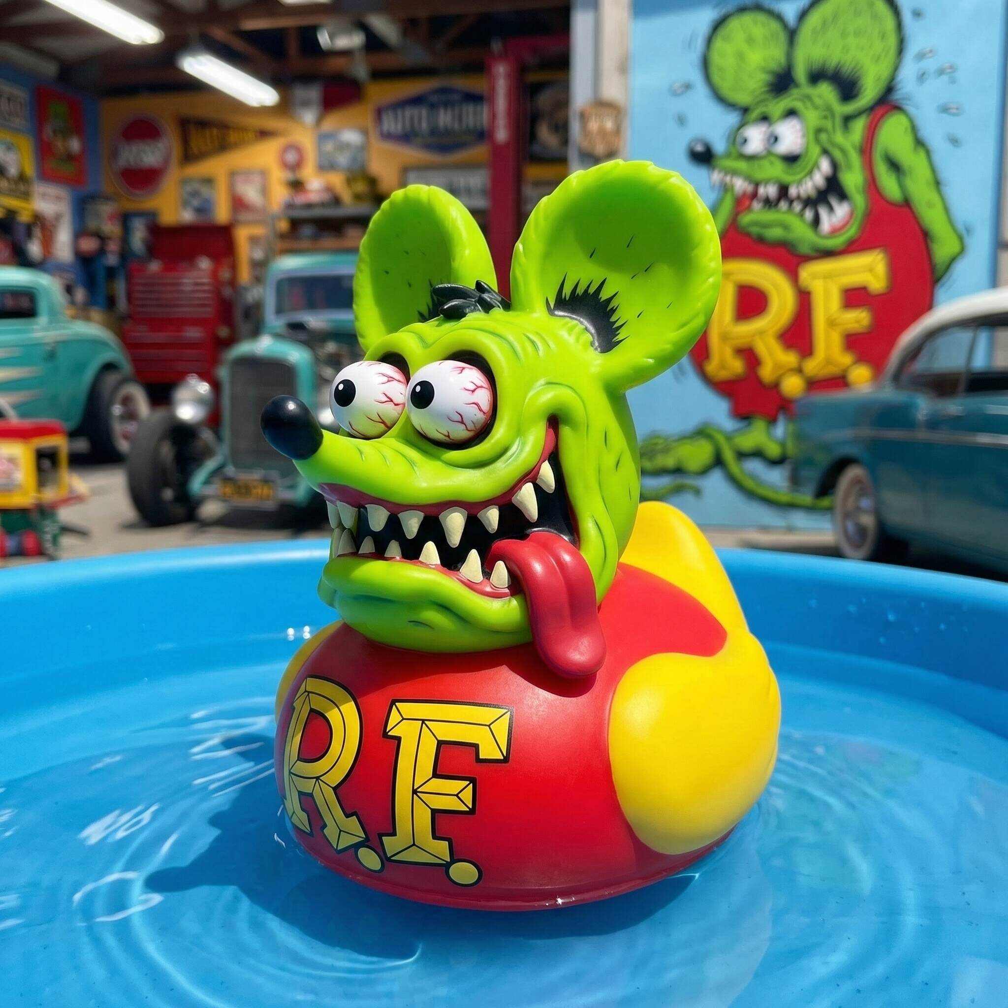 🐭 Rat Fink Rubber Duck Kustom Garage Edition Collectible