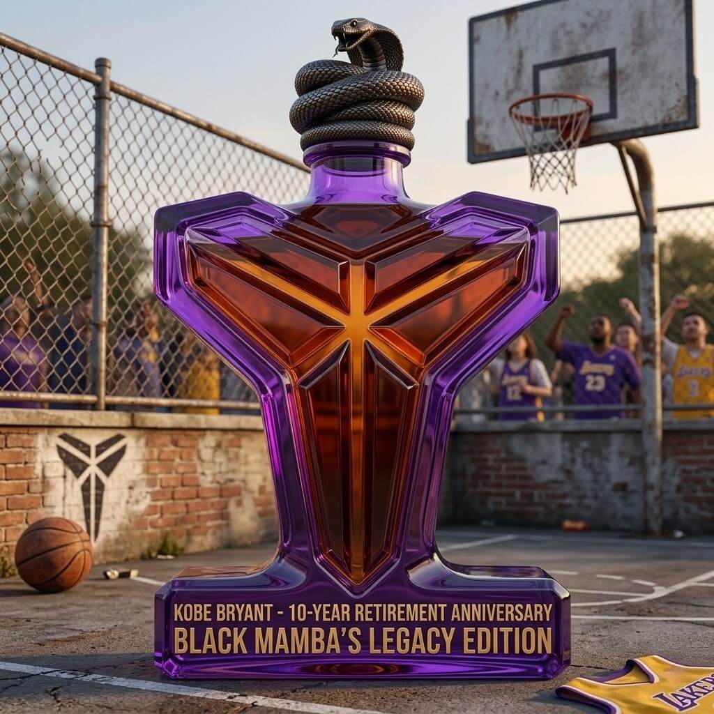 Kobe Bryant 10th Anniversary Retirement Collector’s Whiskey Bottle