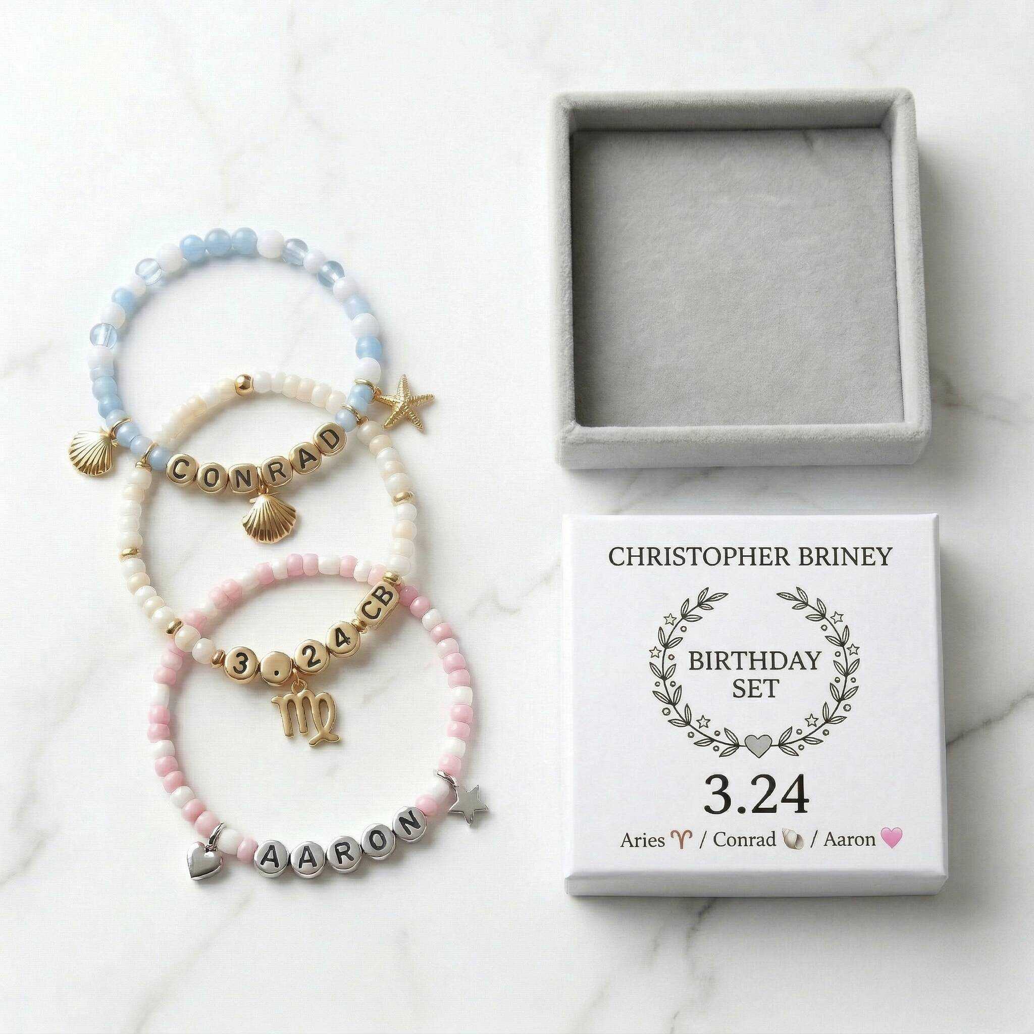 🎂 Christopher Briney 3.24 Limited Edition Birthday Trilogy Bracelet Set