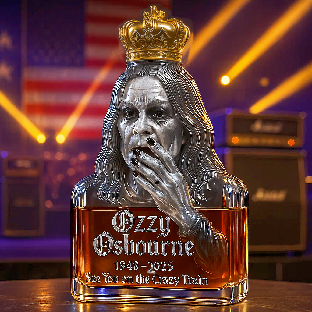 Ozzy Osbourne Memorial Whiskey Bottle