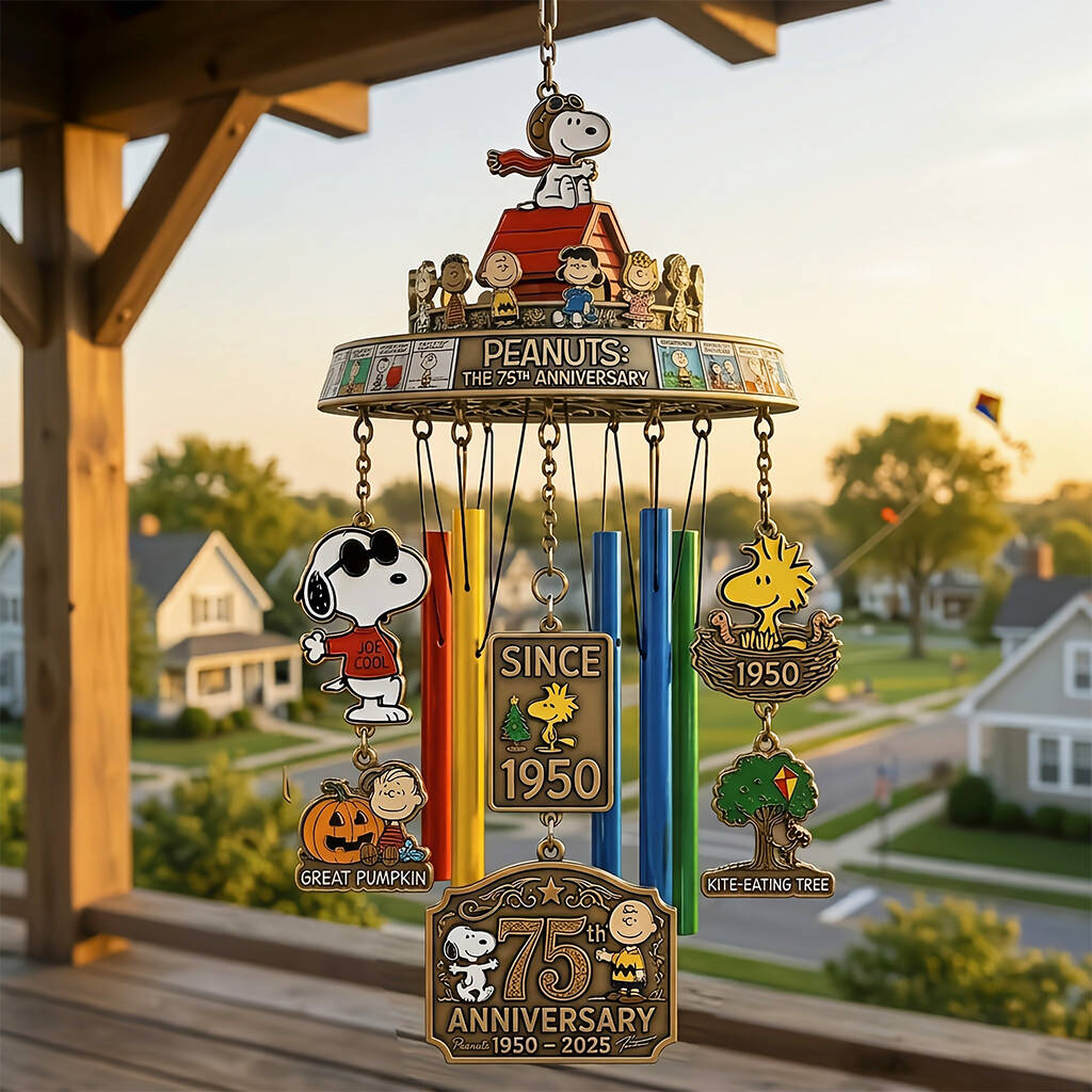 Peanuts 75th Anniversary Limited Edition Wind Chime — Snoopy & Friends Commemorative Edition