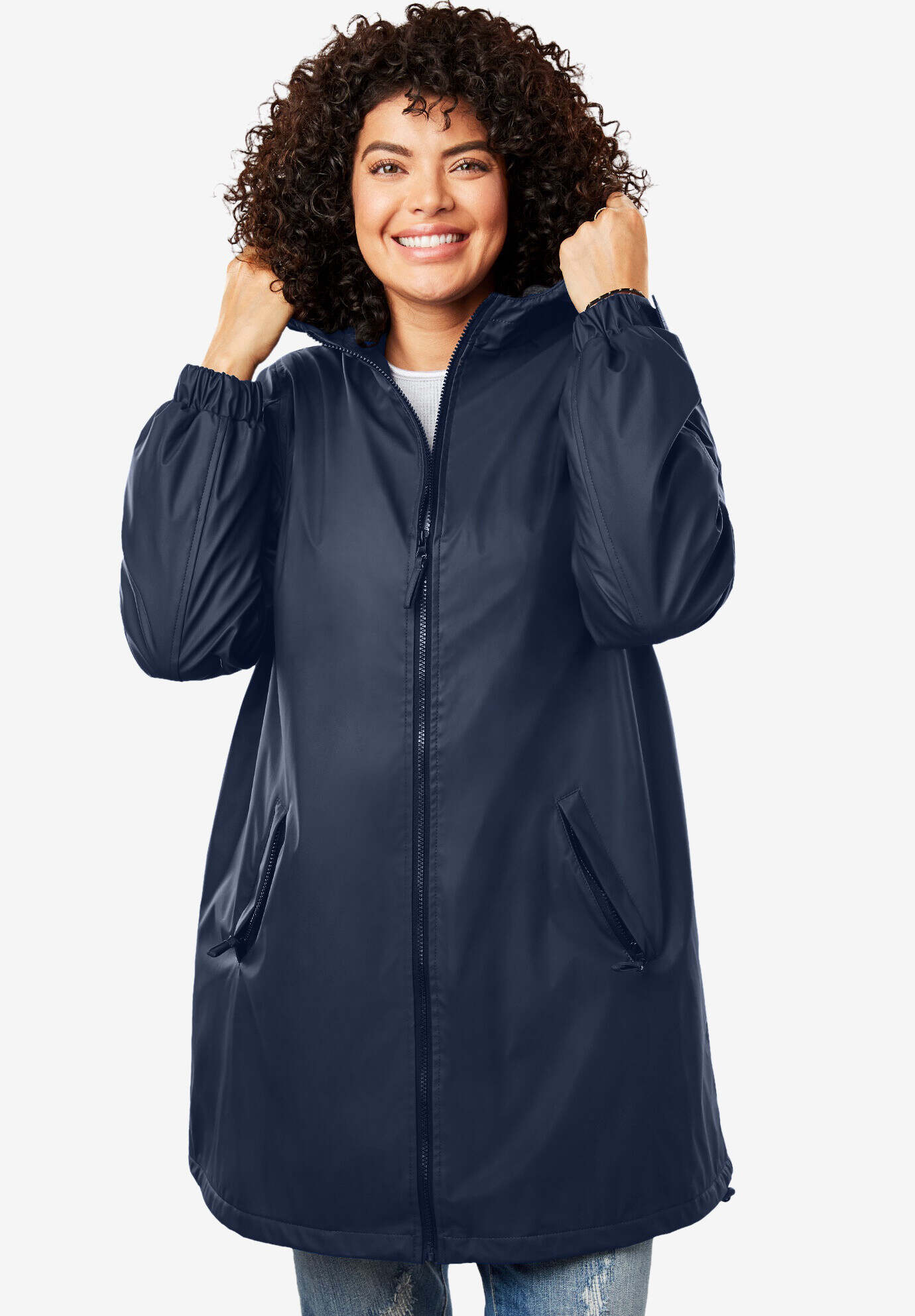 Hooded Slicker Raincoat