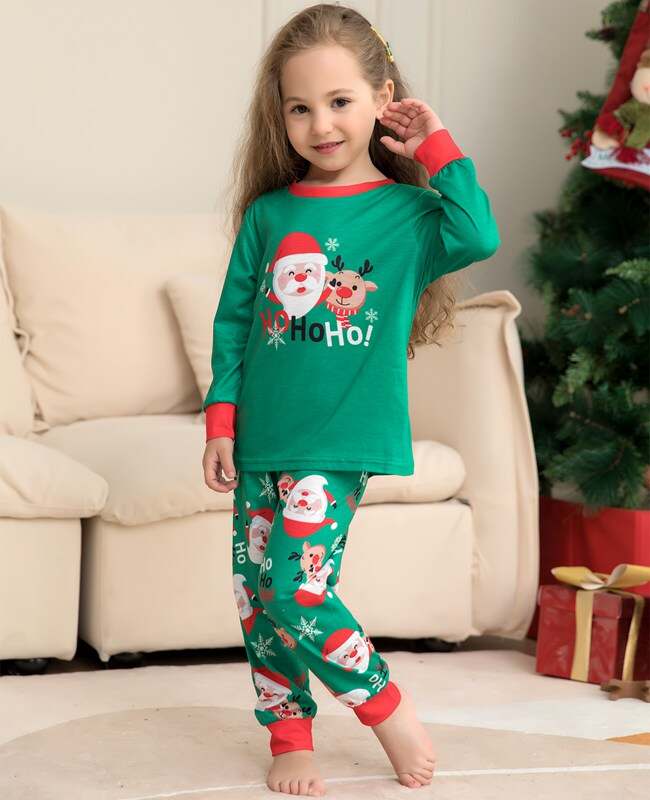 Christmas Pajamas Family Matching Santa Claus Sleepwear Sets