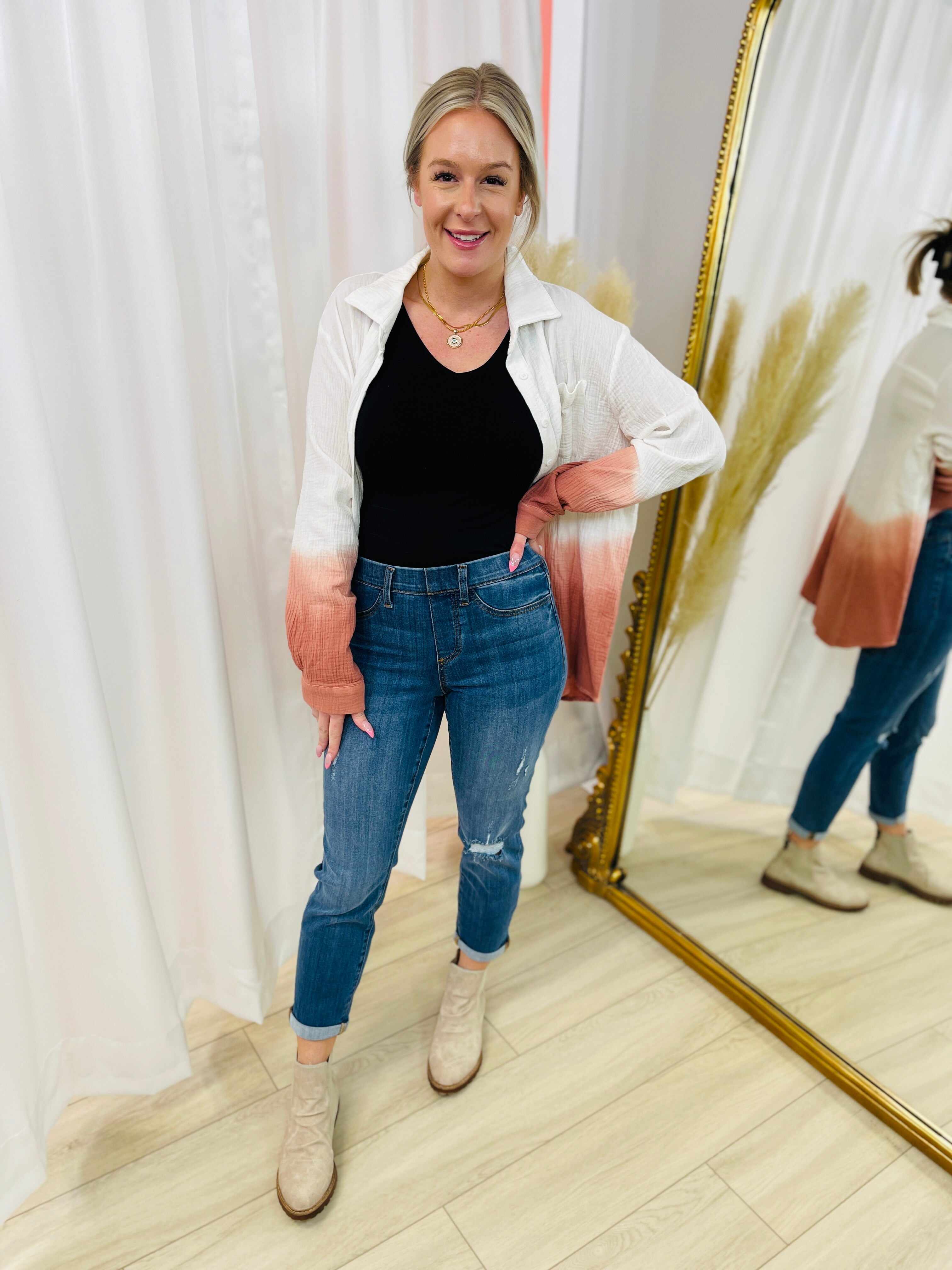 PLUS/REG My First Boyfriend Pull On Jeans