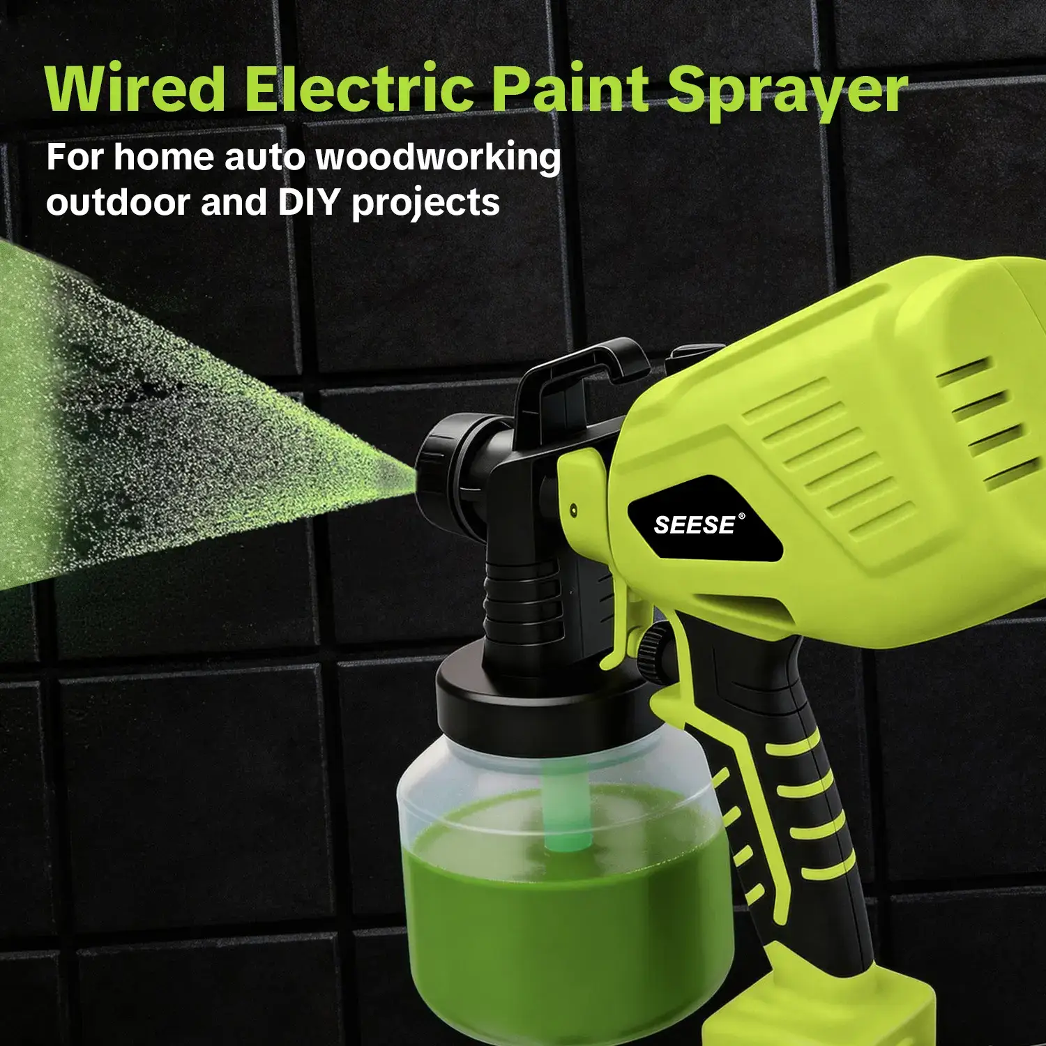 【FathersDayGift】Paint Sprayer,Equipped with a 1200ml Large-Capacity Spray Gun and Cleaning Accessories, Adjustable Flow Control, 4 Nozzles, and 3 Spray Modes. Easy to Clean and Suitable for Painting Furniture, Fences, Walls, Doors, Windows. fathersd