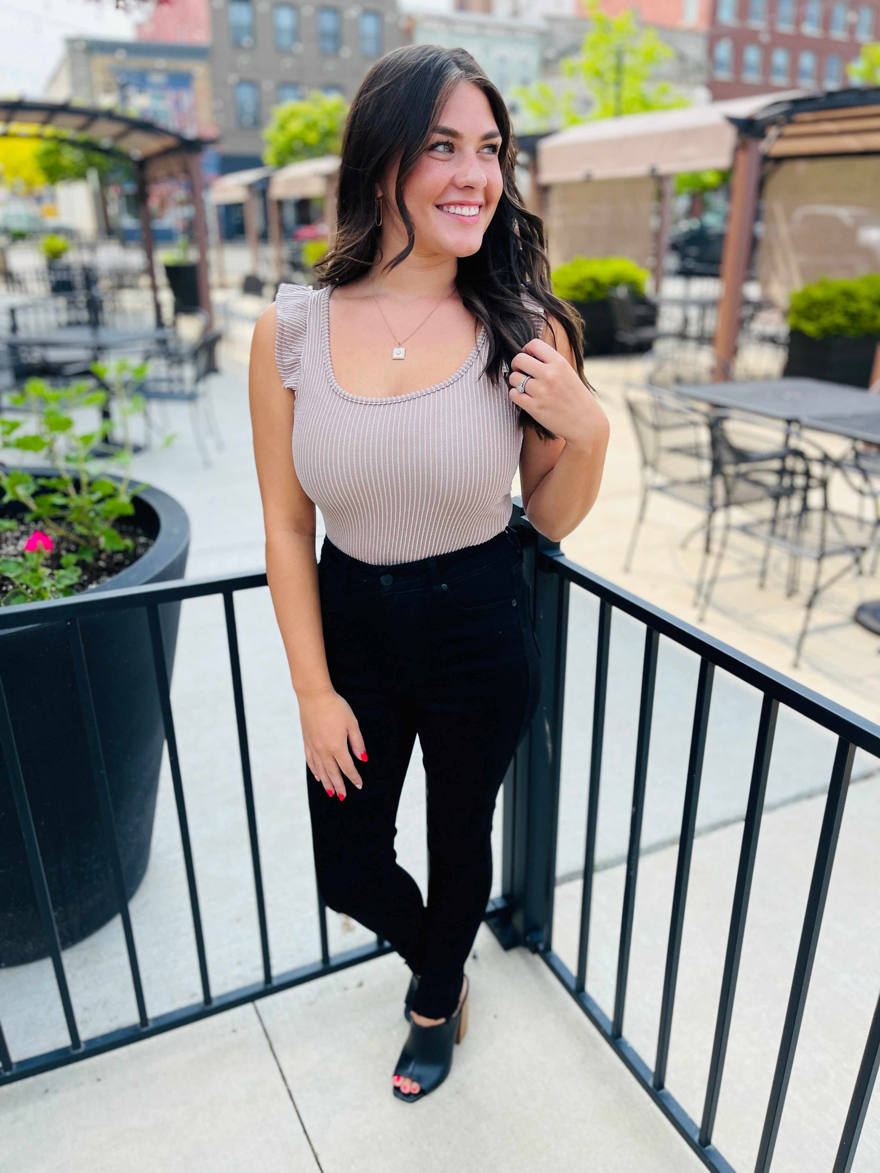 MARKDOWNS! Tummy Control Black Skinny Jeans in Reg/Curvy Fifth Restock!