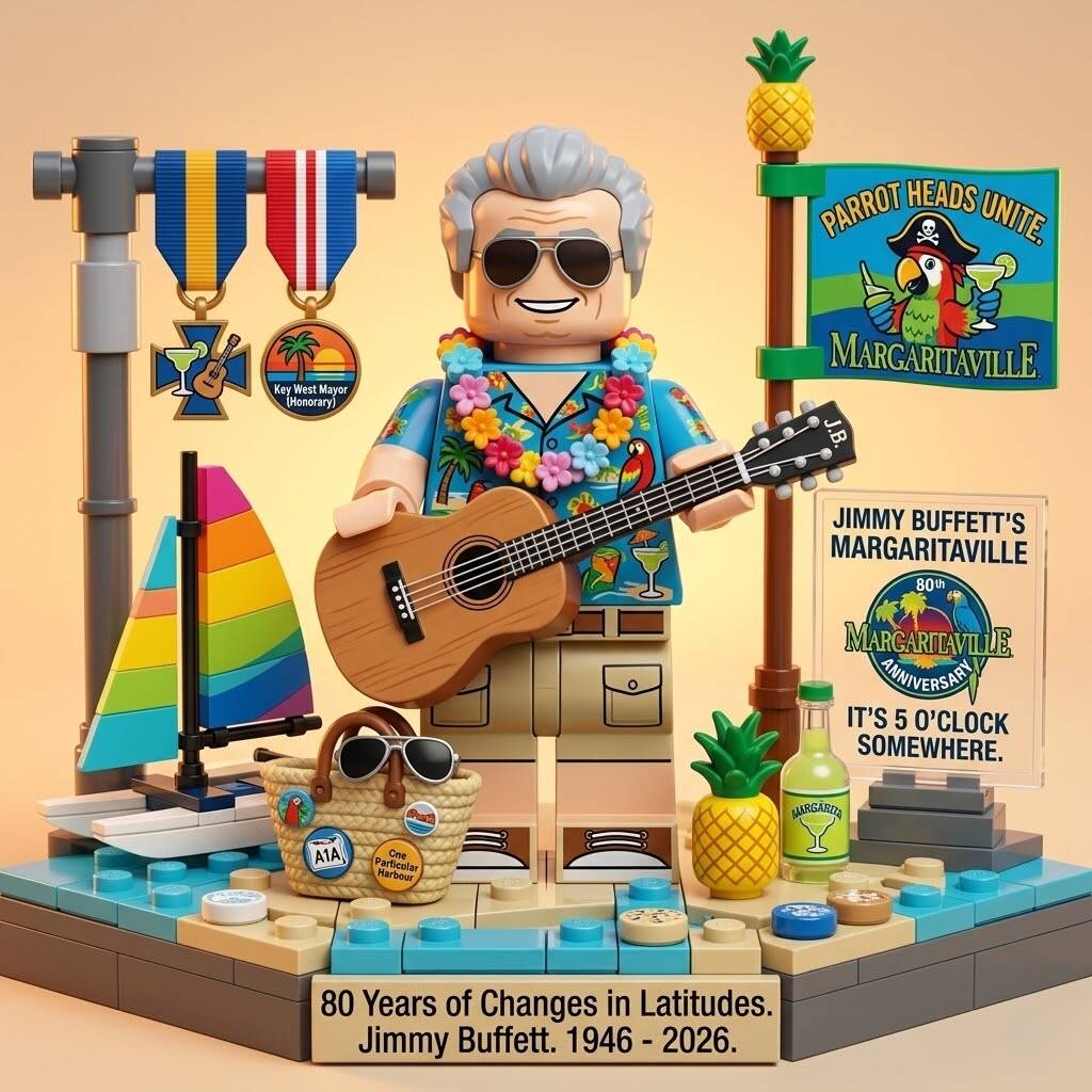 Jimmuy Buffet 80th Anniversary  Building Block