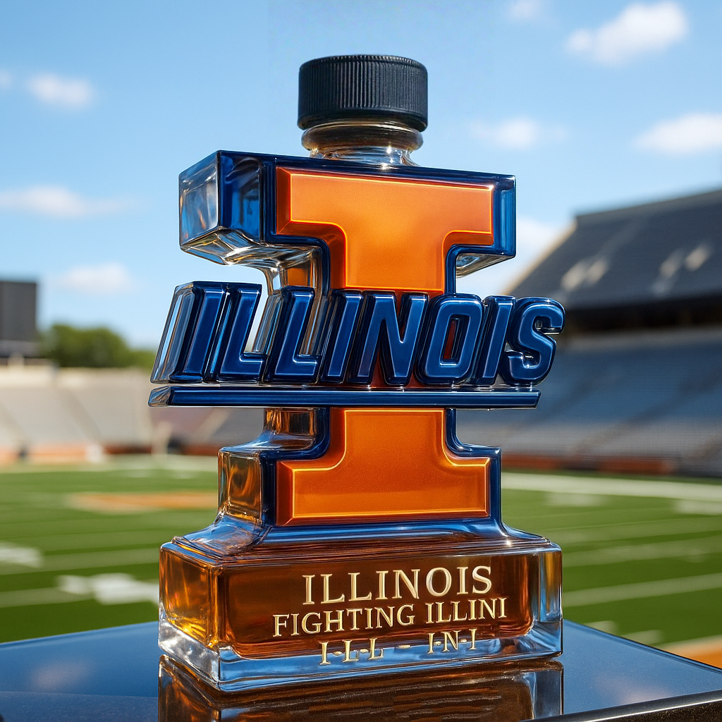 Illinois Fighting Illini Limited-Edition Whiskey Bottle