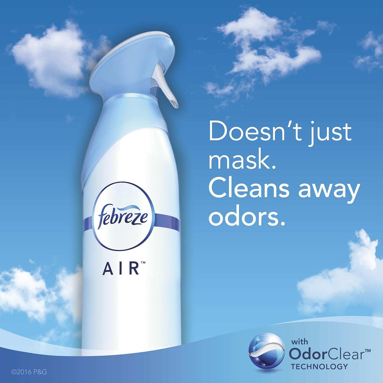 Febreze Air Freshener Heavy Duty Spray, Odor Fighter, Crisp Clean, 8.8 oz (Pack of 6)