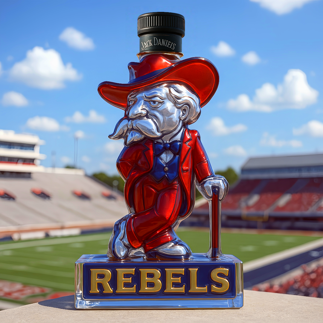 Ole Miss Rebels Limited Edition Whiskey Bottle