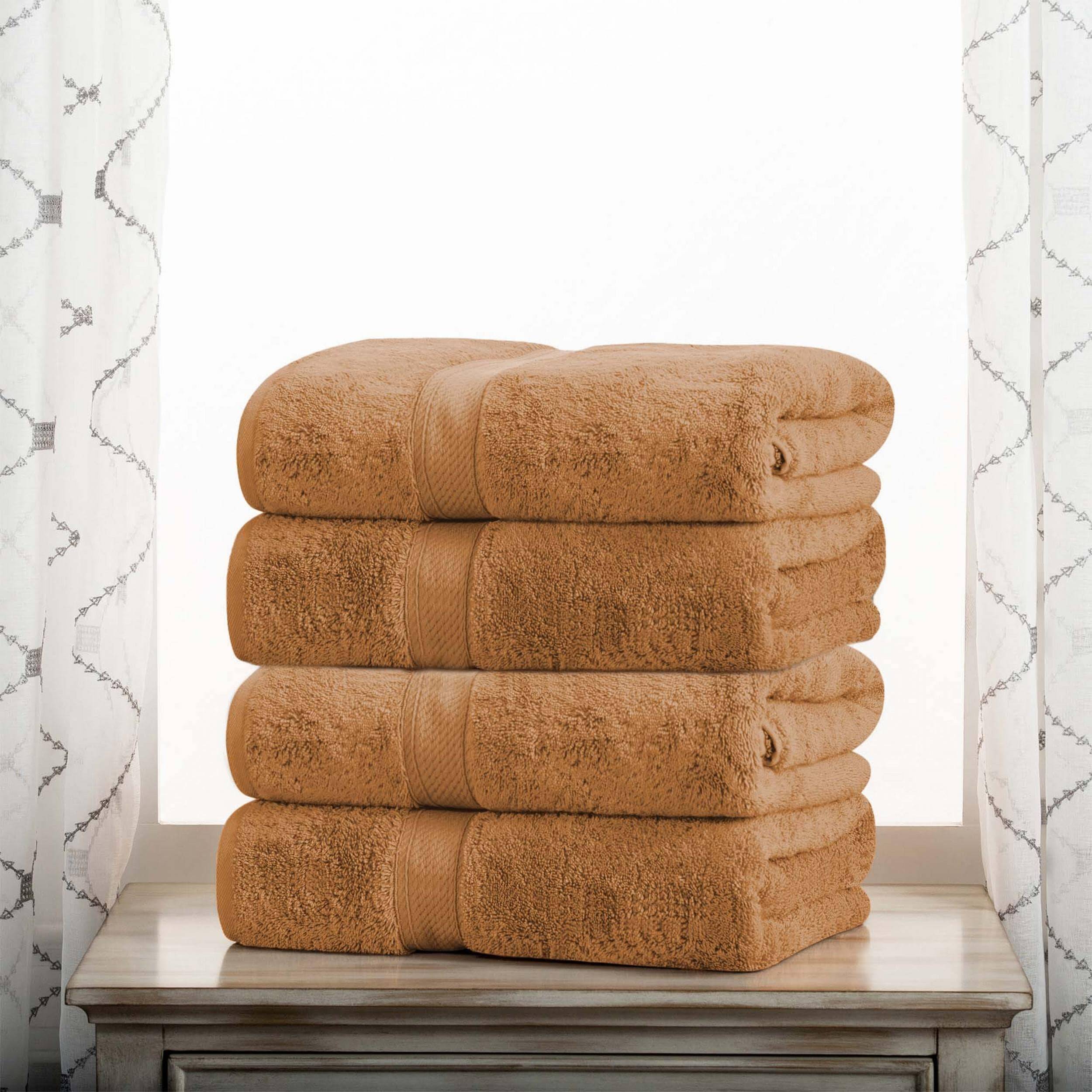 Superior Egyptian Cotton Pile Heavyweight Bath Towel Set of 4