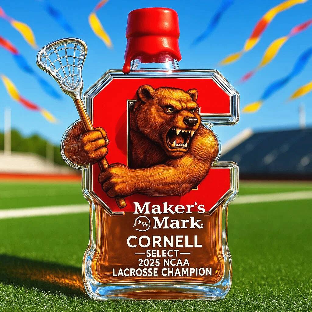 Cornell University 2025 NCAA Lacrosse Championship Bottle