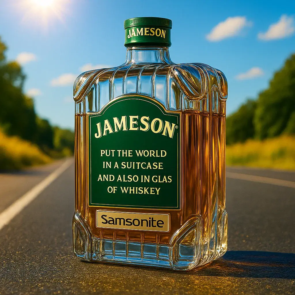 Suitcase Whiskey Bottle