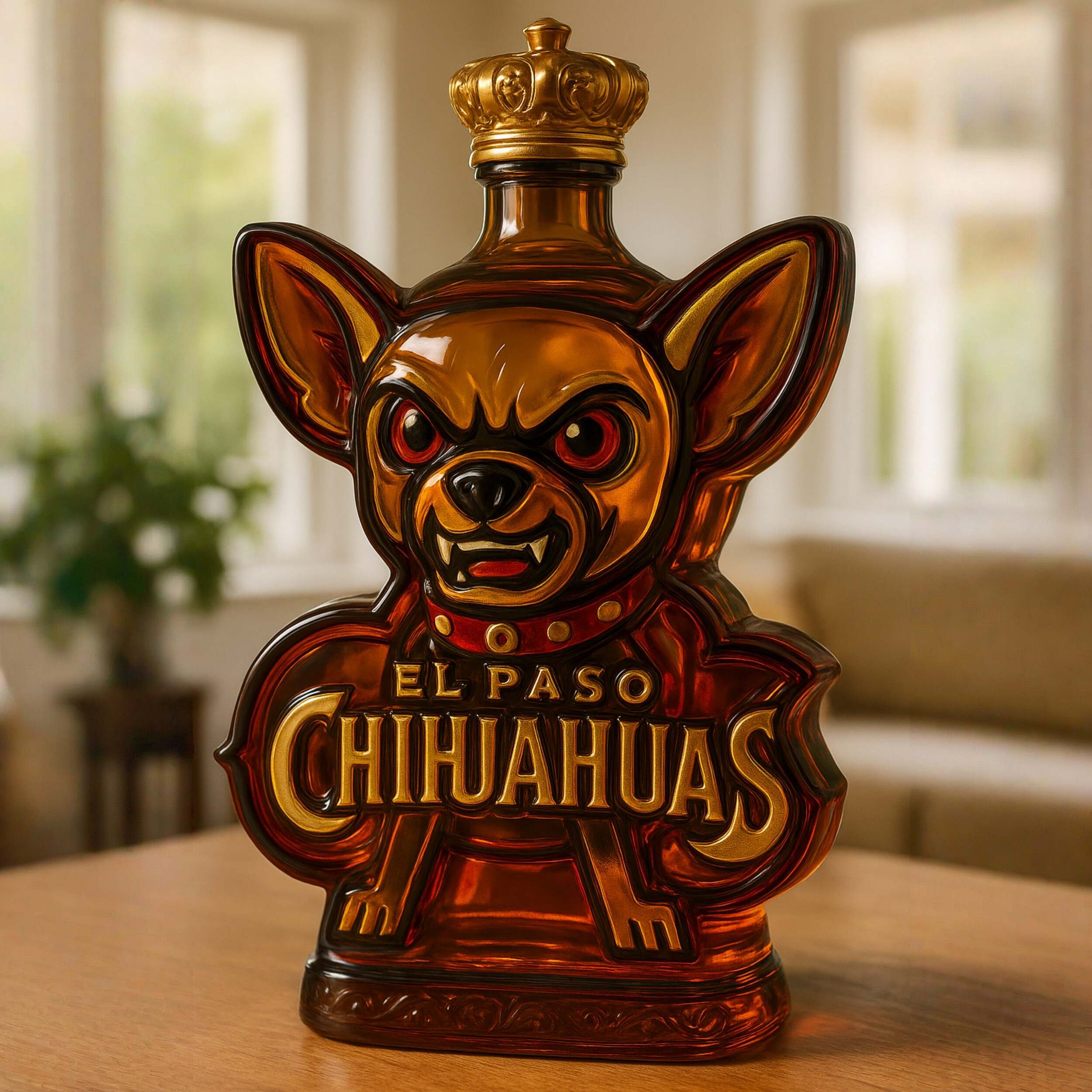 El Paso Chihuahuas Whiskey Bottle