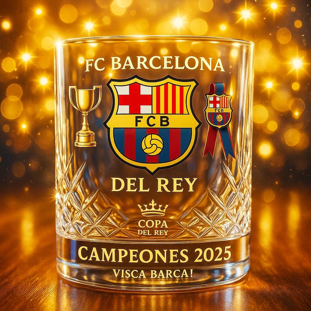 Barcelona 2025 Copa del Rey Champion Glass
