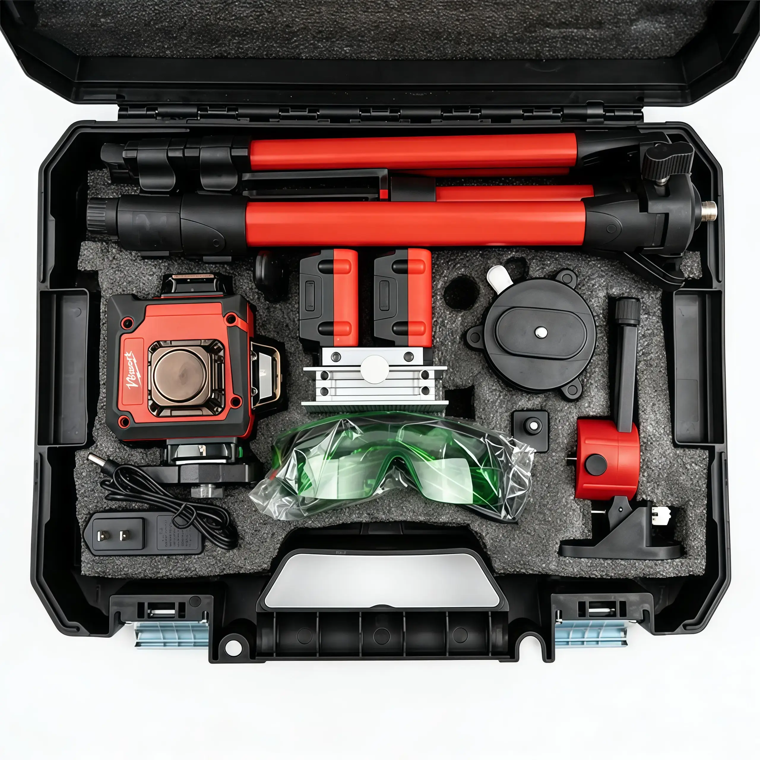 Professional Outdoor Green Line Laser Level with Horizontal & Vertical Lines Precise Automatic Calibration Contractor-Grade Tool for Construction & Gardening