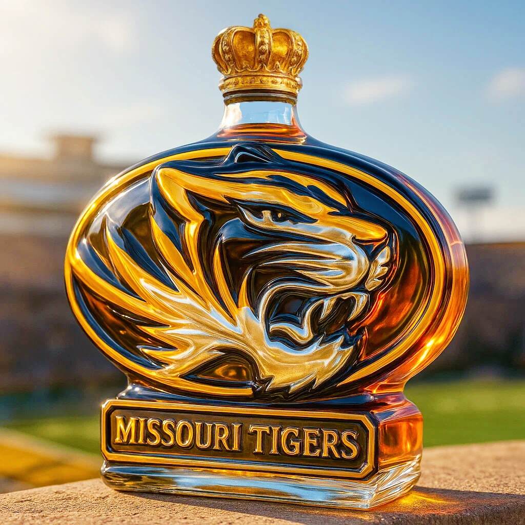 Missouri Tigers Whiskey Bottle