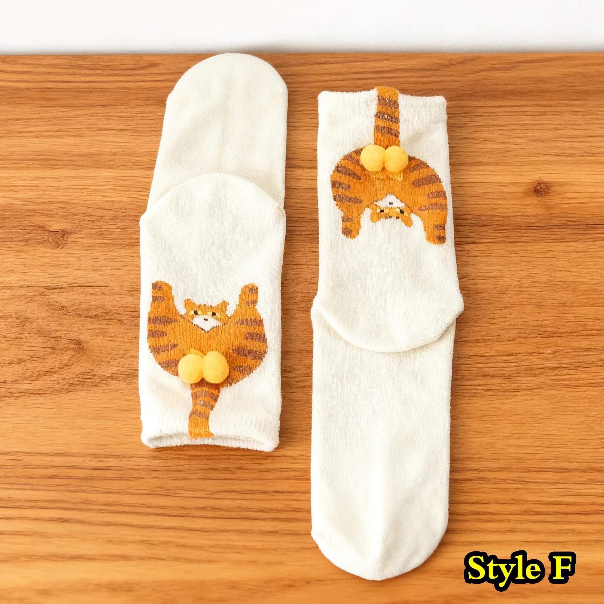 Funny Cat Socks Cute 3D Tail Cat Design Socks