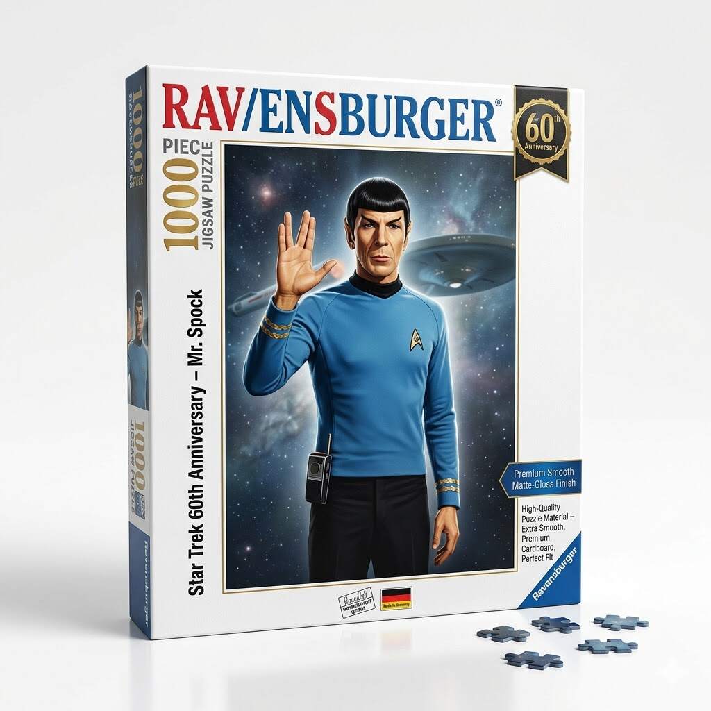 Star Trek 60th Anniversary Mr. Spock 1000-Piece Ravensburger Jigsaw Puzzle