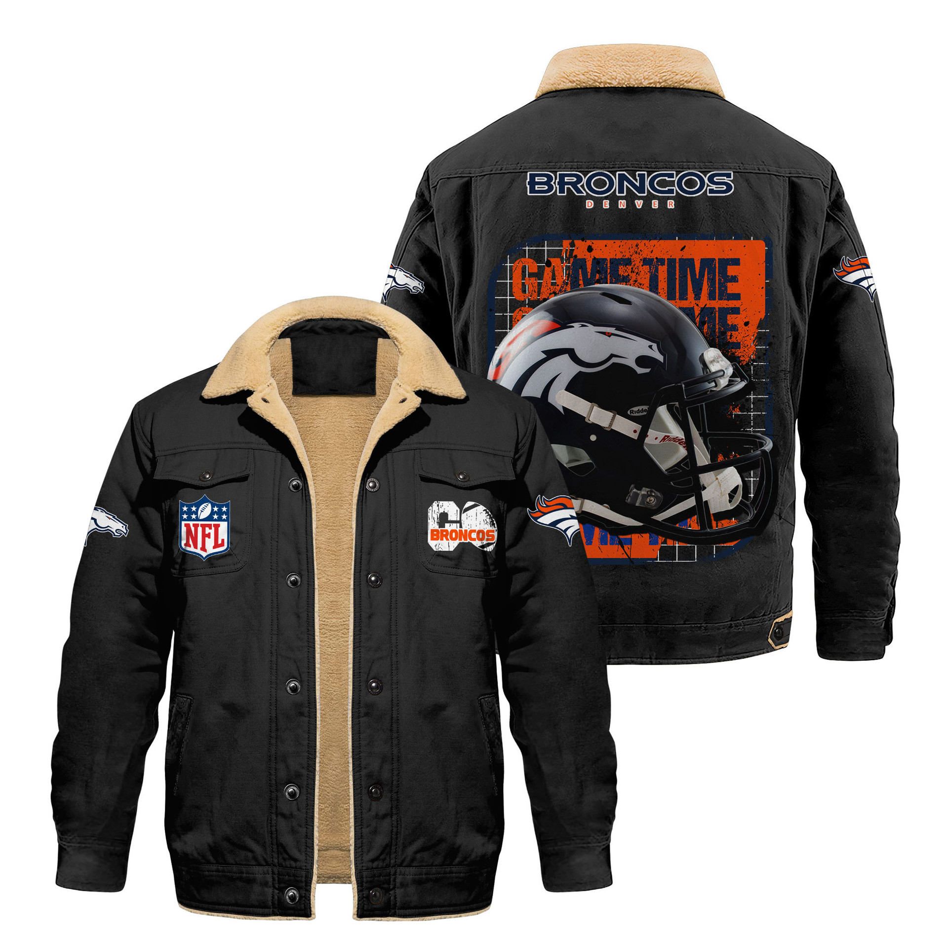 Denver Broncos | Premium NFL 2D Cargo Fleece Jacket HY