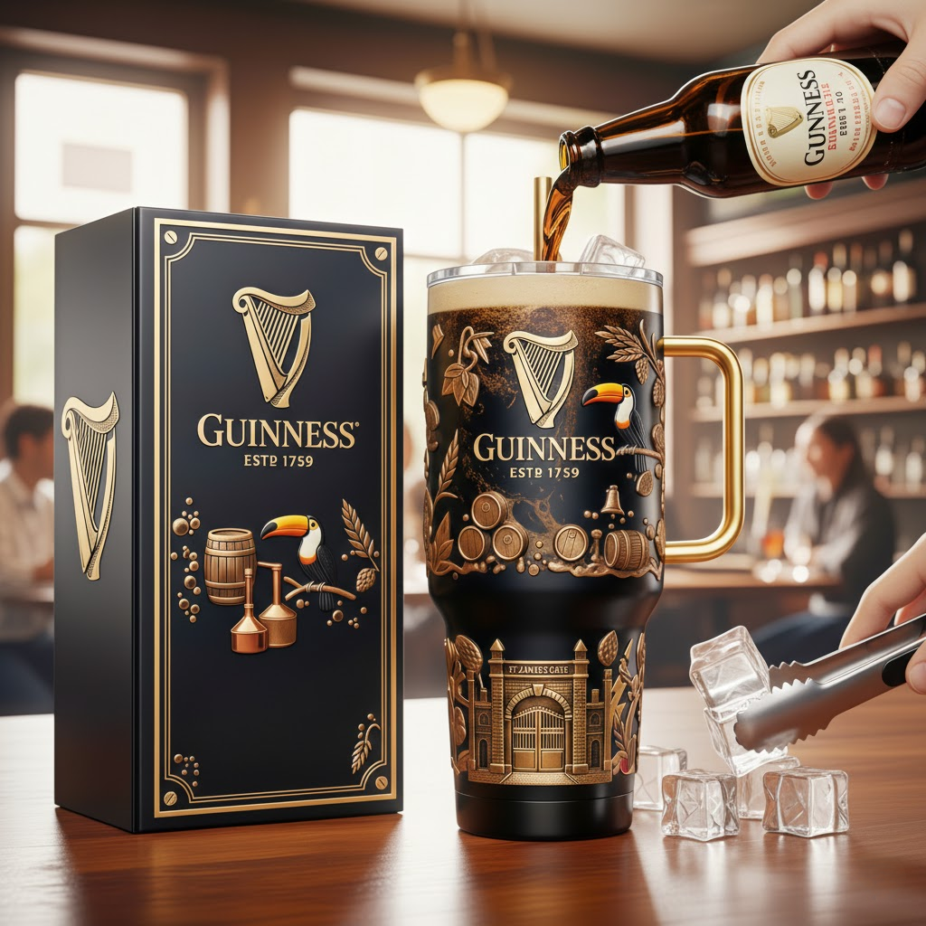 Guinness Classic-Themed Insulated Tumbler