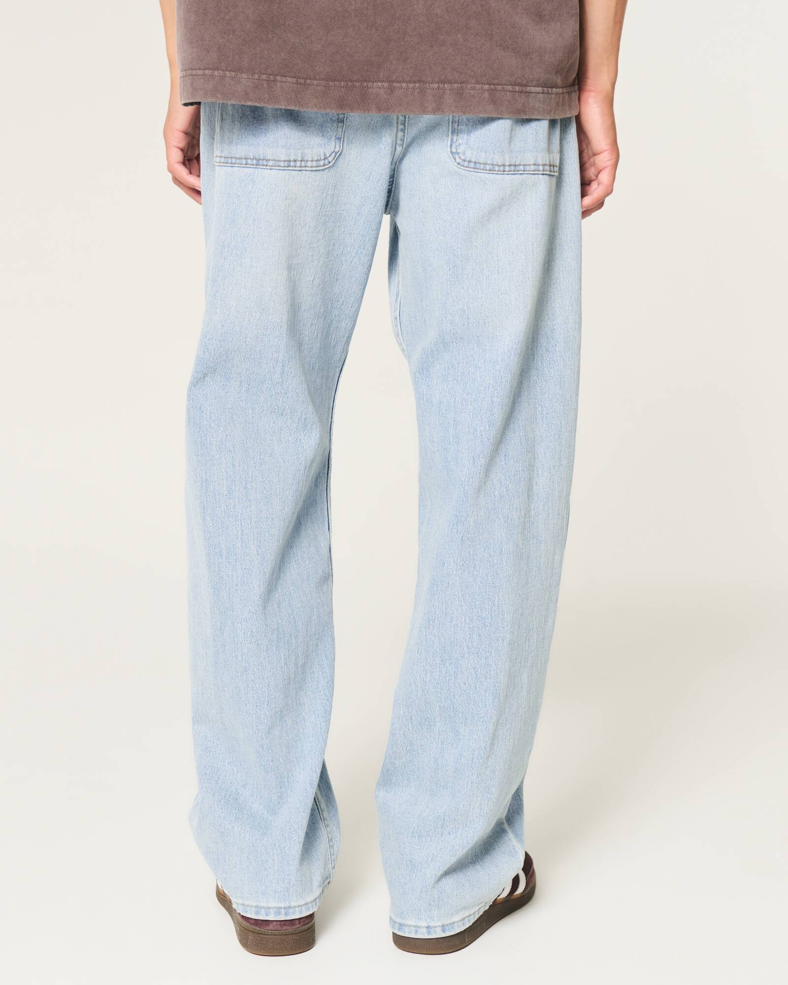 Railroad Stripe Baggy Painter Jeans