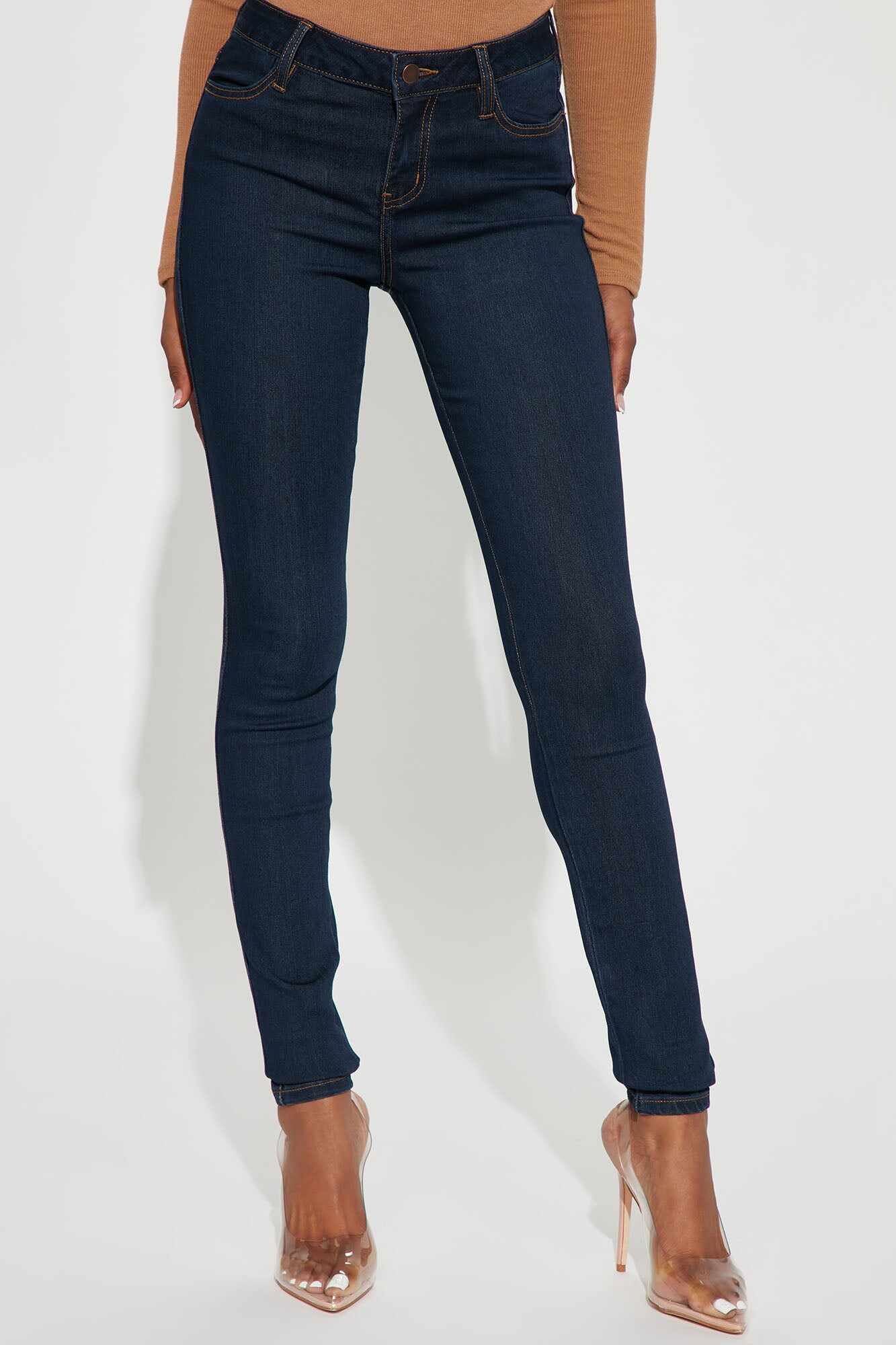 Tall Classic Mid Rise Skinny Jeans - Dark Denim