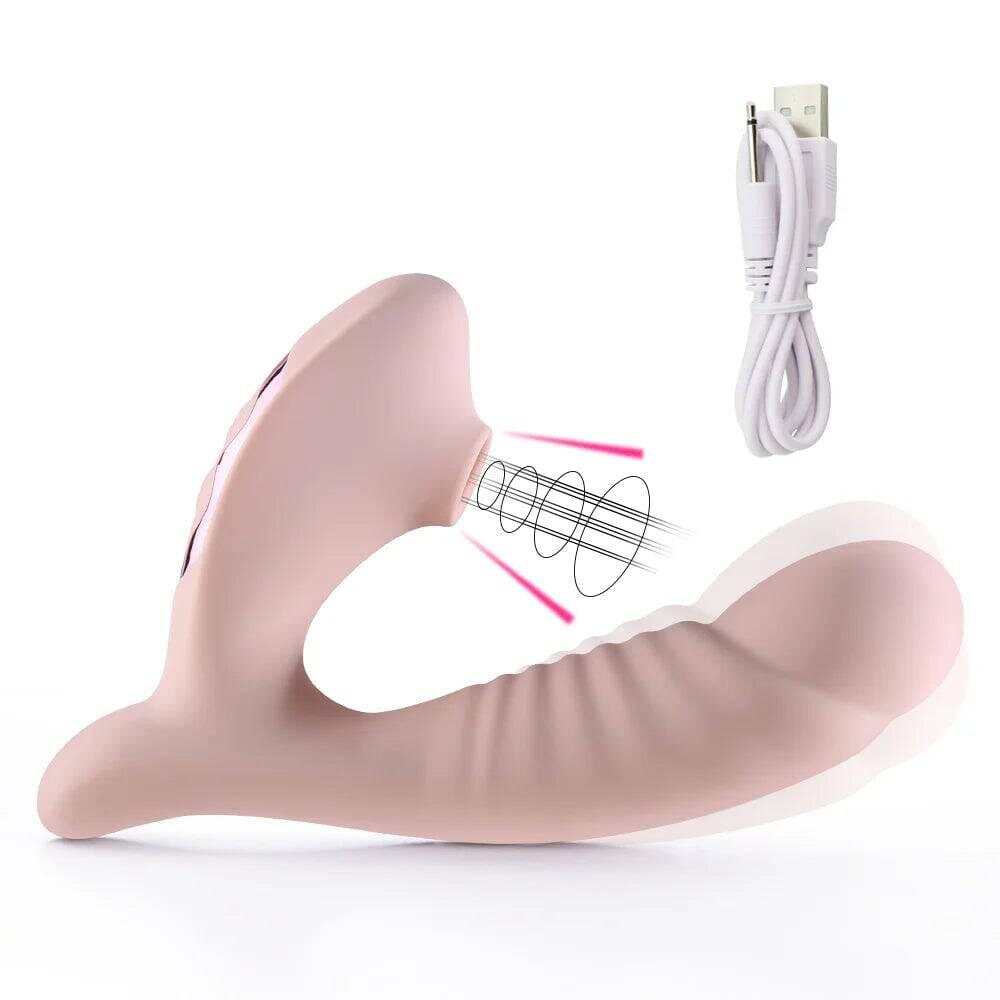 G-Spot Dildo Vibrator – Clit Sucker with 9 Oral Sucking Modes