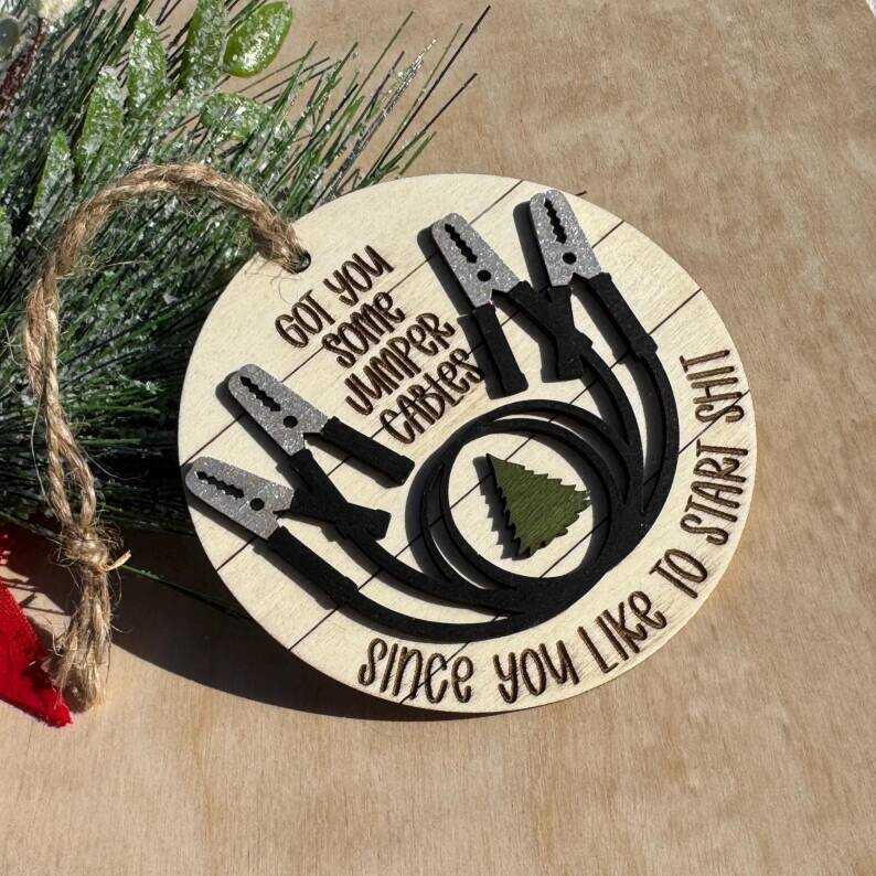 Jumper Cables Ornament