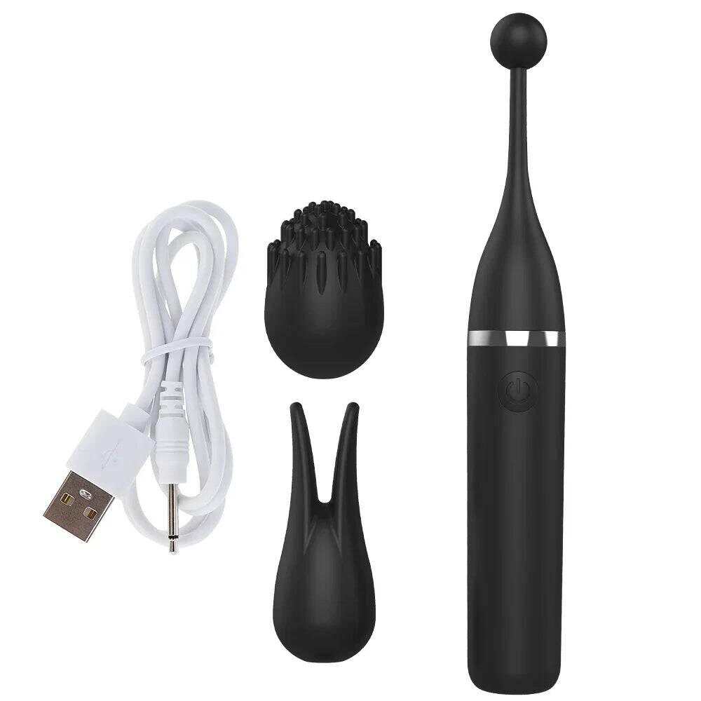 Female Clitoris Vibrator with 3 Caps – G-Spot Masturbation Massage